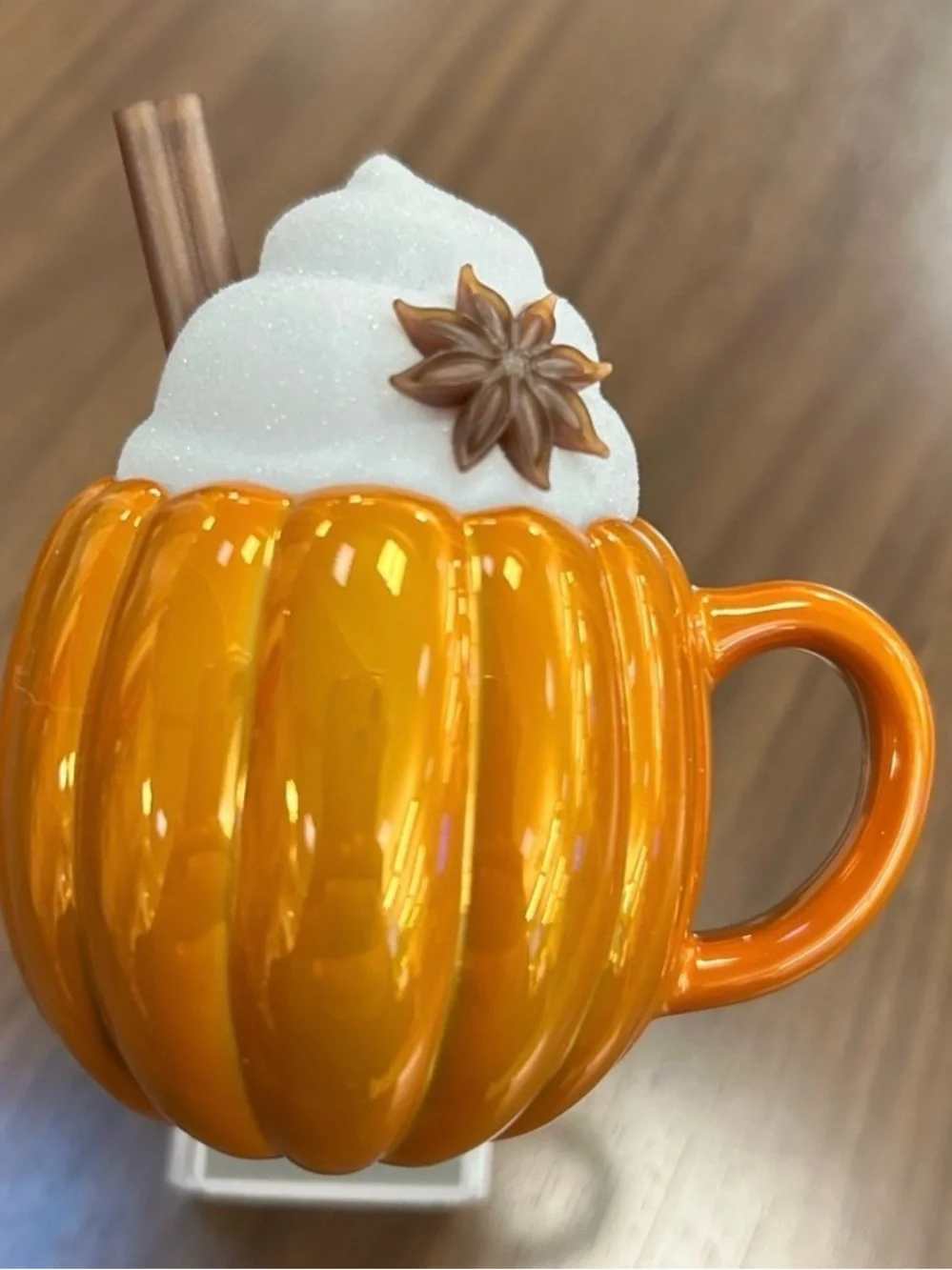 Bath & Body Works Orange Pumpkin Mug Wall Decor